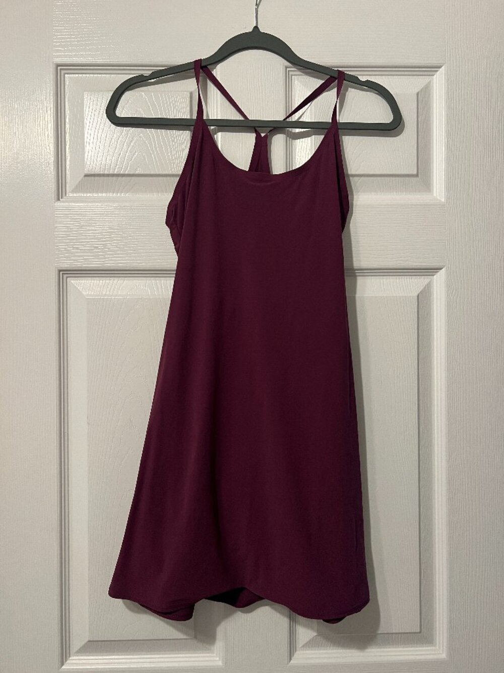Outdoor Voices Exercise Dress XS Burgundy Wine Built-In Shorts Tennis Dress